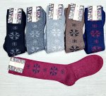 Гольфы женские махровые рис. снежинки