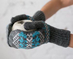 Варежки шерстяные