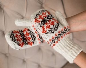 Варежки шерстяные V3-2