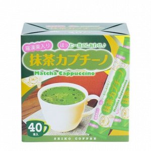 Чай растворимый Seiko Coffee зелёный матча капучино с монах-фруктом (40 шт/уп) к/к 480г