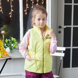 Куртка (жилет) для девочки "REGGIE", рост 122 см, цвет жёлтый CS17-05