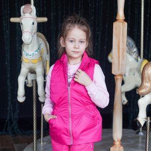 Куртка (жилет) для девочки "REGGIE", рост 104 см, цвет розовый CS17-05