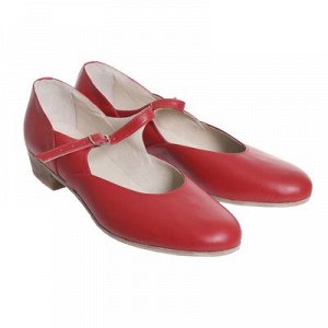 Туфли народные женские, цвет красный (р.37)