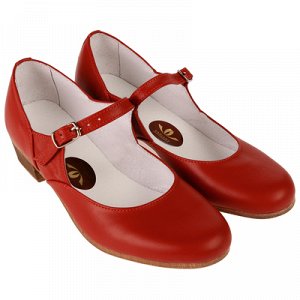 Туфли народные женские, цвет красный (р.32)