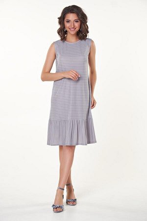 Платье Сью №13.Цвет:серый/полоска