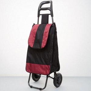 Тележка багажная ручная 25 кг (сумка), 50 кг (каркас) DT-20 бордовая с черным