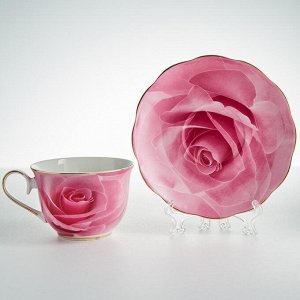 Набор чайный 12 предметов МЛ084P/6 "Роза розовая" в подарочной коробке