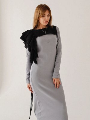 Платье Basic midi, серое