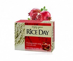 CJ Lion Мыло туалетное Rice Day, экстракт граната и пиона, 100 гр