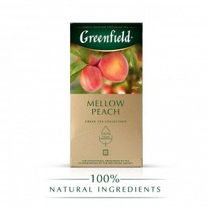 Чай зеленый Greenfield Mellow Peach [25пак, персик и мандарин, Россия]