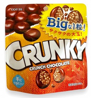 Шоколад Кранки хрустящий Big Pouch большой пакет, Lotte 72г, 1/10/90