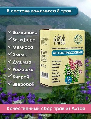 "АНТИСТРЕСС" Фитокомплекс, №60, капс. по 450 мг