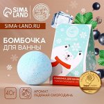 Бомбочка для ванны URAL LAB, 40 г, аромат ледяной смородины, Новый Год