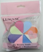 CN/ MakeUp Спонжик д/жидких маскир.средств &quot;Цветок разноцветный&quot; LUKASI №LX-174, 8частей