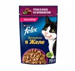 Sensations для кошек с уткой в желе со шпинатом 75 г