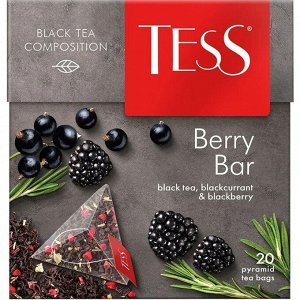 Чай черный Tess Berry Bar [20пир, ежевика, черная смородина, Россия]
