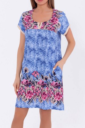 #70954 Платье (Натали) Голубой/розовый