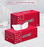 Салфетки бумажные &quot;Maneki&quot; Red, 2 слоя, белые, 250 шт./коробка