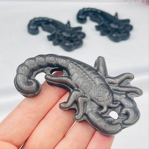 Фигурка "Скорпион" из серебристого Обсидиана