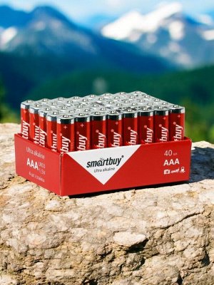 Батарейки AAA (мизинчиковые) алкалиновые LR03, комплект 40 батареек (SBBA-3A40S)