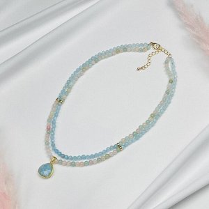 Колье двойное из Берилла микс