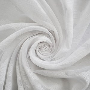 Ткань Тюль лен деворе Бесконечность белый                 (ш280см)