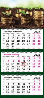 Календарь 2025 квартальный Денежный 13с14-265