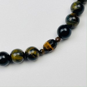 Четки из Тигрового и Соколиного глаза (33 бусины)