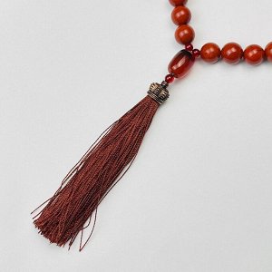 Четки из кирпичной Яшмы (33 бусины)