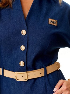 Платье Платье VI.ORO VR-1143 деним 
Состав: Вискоза-24%; Хлопок-70%; Эластан-6%;
Сезон: Осень-Зима
Рост: 170

Модель отшивается под заказ. 10-14 дней.Платье женское полуприталенного силуэта, заужено 