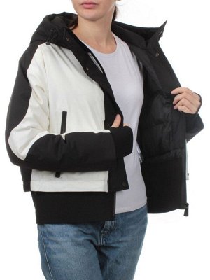 H24-381 BLACK WHITE Куртка зимняя женская (80% пух / 20% перо) M - 44 российский