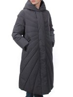 H265 DK.GRAY Пальто зимнее облегченное женское (150 гр. холлофайбер)