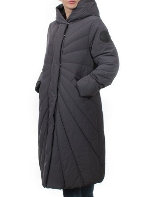 H265 DK.GRAY Пальто зимнее облегченное женское (150 гр. холлофайбер)
