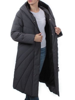 H265 DK.GRAY Пальто зимнее облегченное женское (150 гр. холлофайбер)