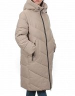 2413 BEIGE Пальто зимнее женское (200 гр. холлофайбер)