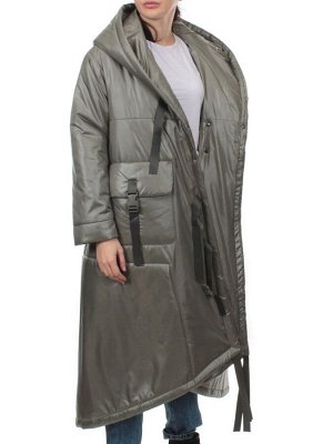BM220 GREEN Пальто зимнее облегченное женское (120 гр. холлофайбер)