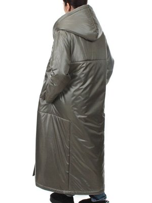 BM220 GREEN Пальто зимнее облегченное женское (120 гр. холлофайбер)