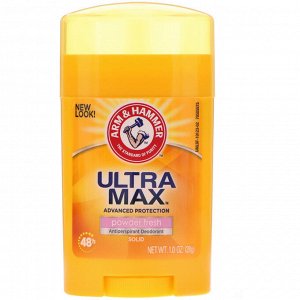 Arm & Hammer, UltraMax, твердый дезодорант-антипреспирант, для женщин, порошковый и свежий, 28 г