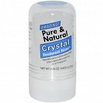 Thai Deodorant Stone, Читый и натуральный дезодорант из кристаллических минеральных солей Deodorant Stone от Crystal, 4,25 унции (120 г)