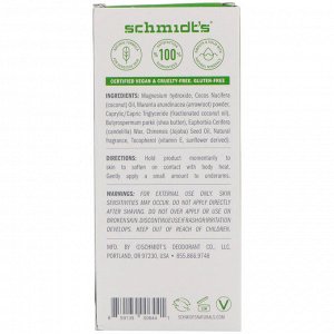 Schmidt&#x27 - s Naturals, Для чувствительной кожи, жасминовый чай, 3,25 унц. (92 г)