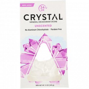 Crystal Body Deodorant, Mineral Deodorant Stone, Unscented, 5 oz (140 g)
