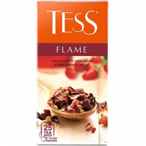 Чай ягодный фруктовый Tess Flame [25пак, земляника, розовый перец, Россия]