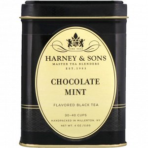 Harney &amp; Sons, Черный чай с шоколадом и мятой, 4 унции