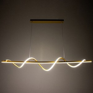 Люстра "Изгиб нео" 2LED 100Вт 3 режима золото 10х120х10-85 см