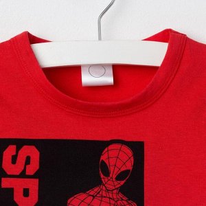 Футболка детская MARVEL "Spider man", рост 110-116 (32), красный