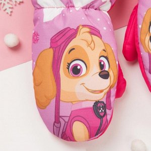 Рукавицы (варежки) зимние PAW PATROL "Скай" р-р 12 (1,5-2 года), розовый