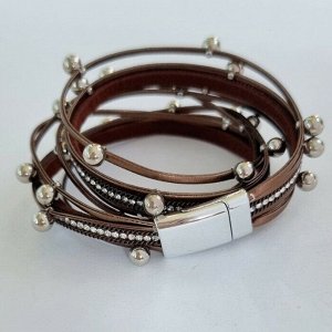 Браслет на руку,  цвет: коричневый, арт.748.385