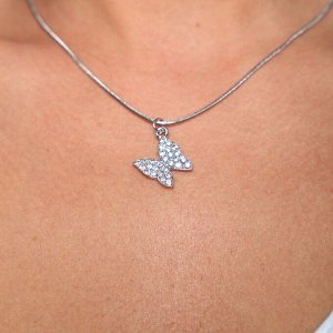 Кулон на цепочке, цвет серебристый, арт.706.822