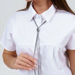 Комплект: колье, серьги цвет серебристый, камень белый переливающийся, 31798, арт.018.691