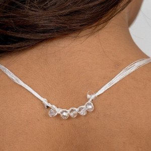 Комплект серьги и колье, цвет прозрачный, 018.727